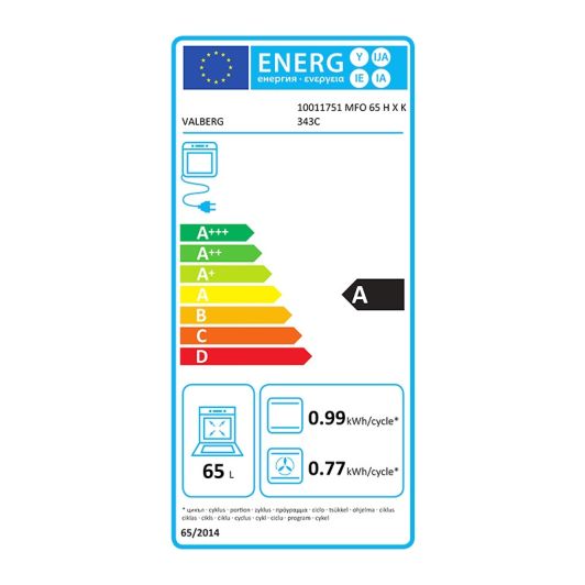 Horno de encastre Hidrolítico 65L VALBERG MFO 65 HK 343C