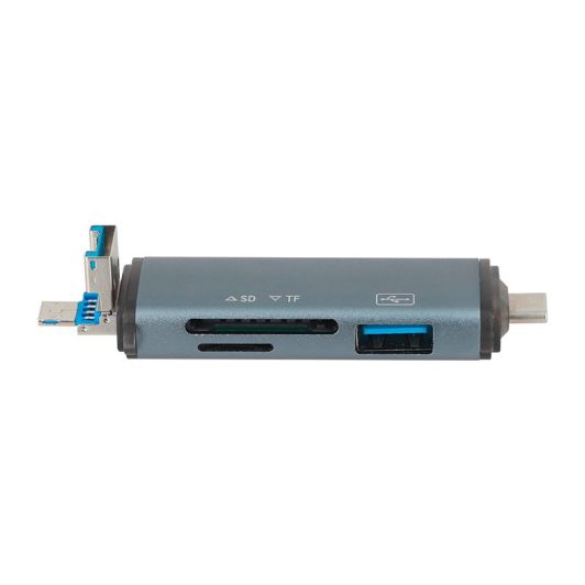 Lector de tarjetas multifunción SEDEA 6 en 1 - USB - USB-C