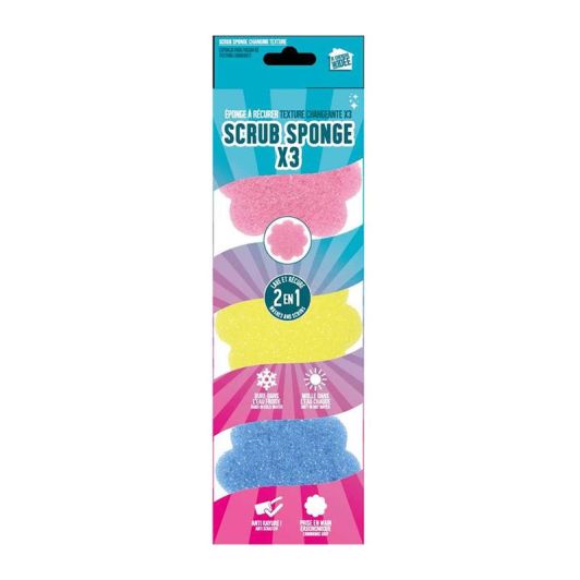 Esponjas de flores SCRUB x3
