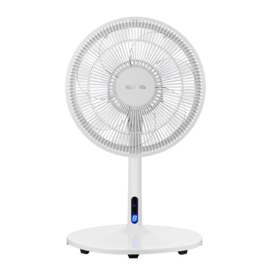 Ventilador de Pie VALBERG 45W 3 Velocidades Silencioso Blanco/Gris