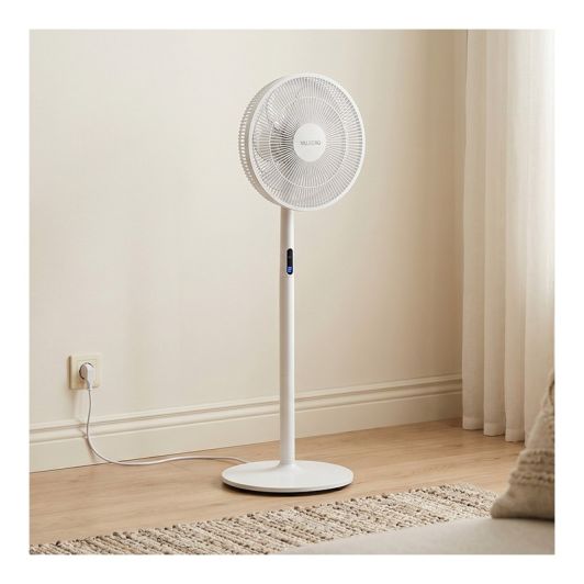 Ventilador de Pie VALBERG 45W 3 Velocidades Silencioso Blanco/Gris